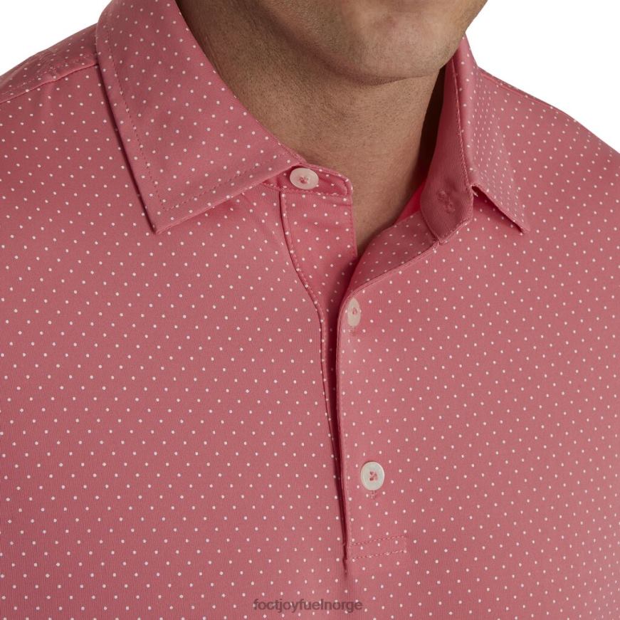 cape rød-hvit stretch lisle prikker print selv krage R6P2F1838 kappe rød-hvit Footjoy