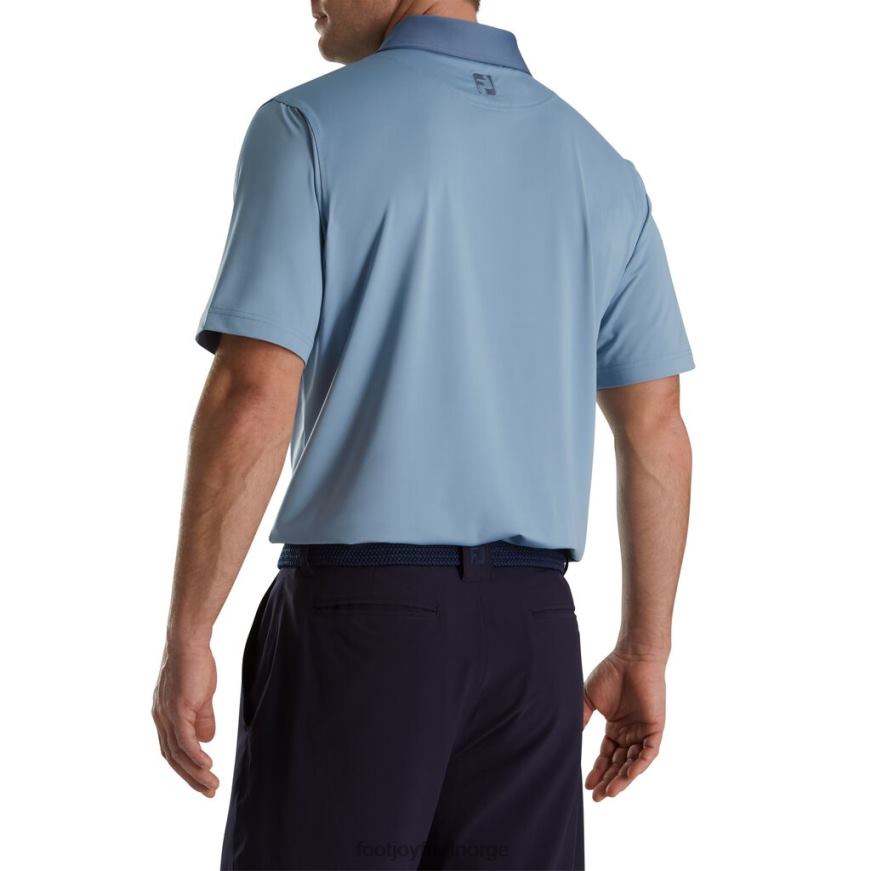 denim solid spiralprint trim lisle self krage R6P2F1751 denim Footjoy