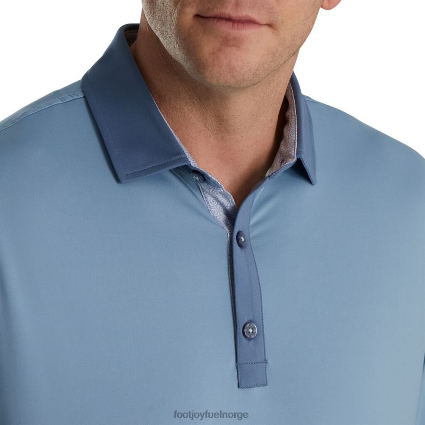 denim solid spiralprint trim lisle self krage R6P2F1751 denim Footjoy