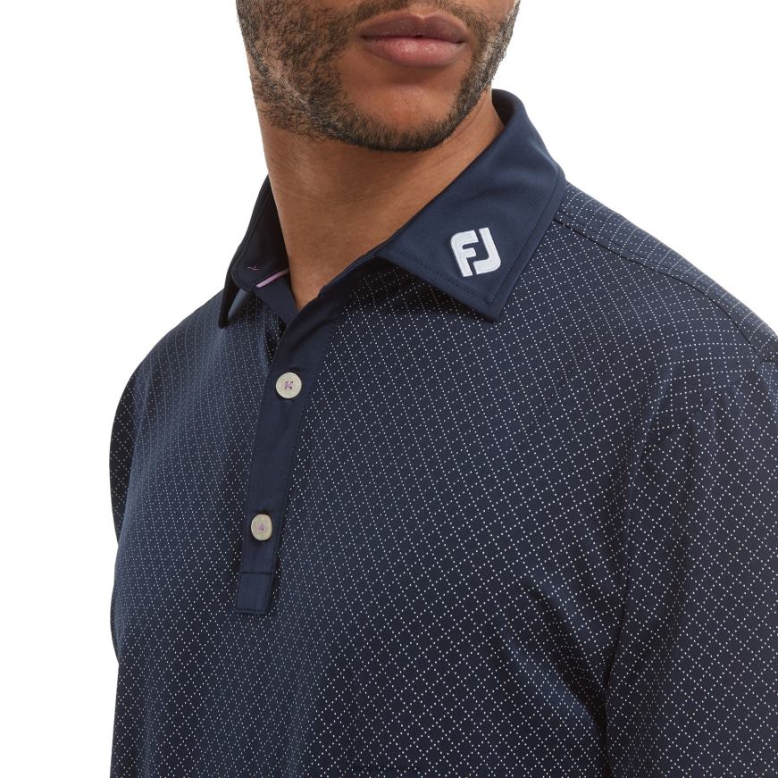 diamant prikketrykk lisle marine-hvit R6P2F109 marine-hvit Footjoy