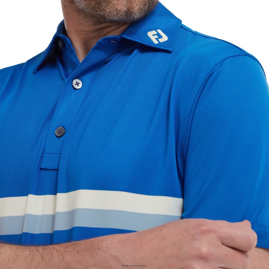 dobbelt brystbånd piké blå-gul-grå R6P2F919 blå-gul-grå Footjoy