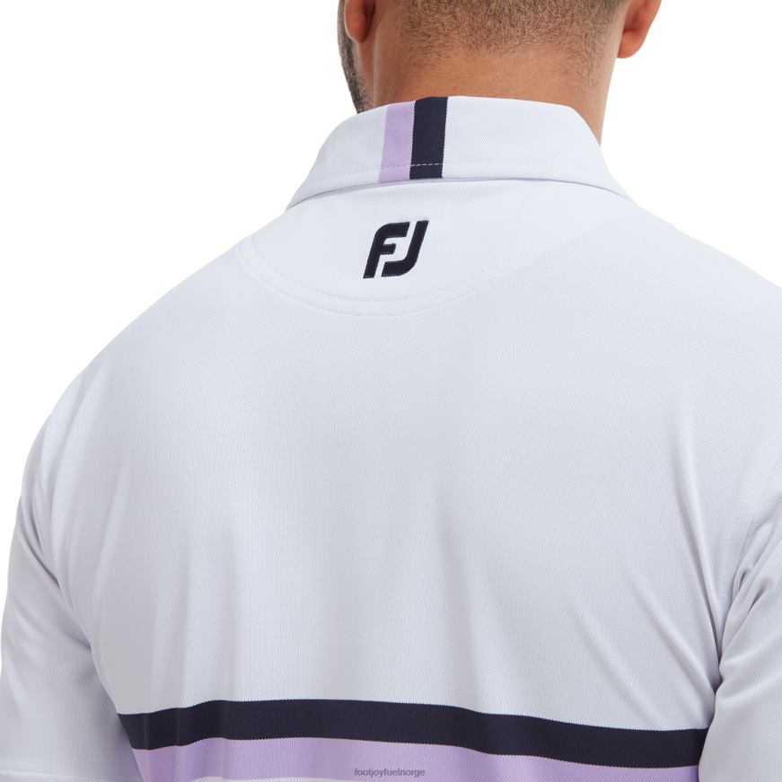 dobbelt brystbånd pique hvit-marine-lavendel R6P2F105 hvit-marine-lavendel Footjoy