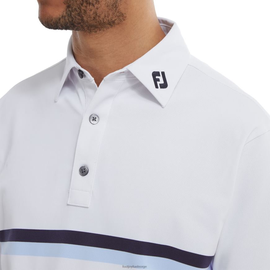 dobbelt brystbånd pique hvit-marineblå R6P2F955 hvit-marineblå Footjoy