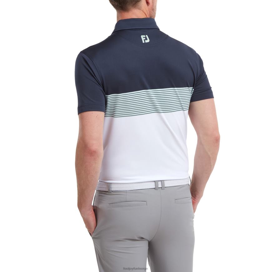fargeblokk pique marine-hvit-salvie R6P2F937 marine-hvit-salvie Footjoy