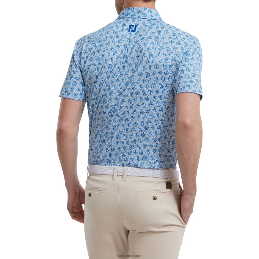 grå-blå skygge palm print pique R6P2F905 grå-blå Footjoy