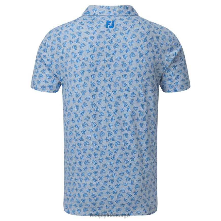 grå-blå skygge palm print pique R6P2F905 grå-blå Footjoy