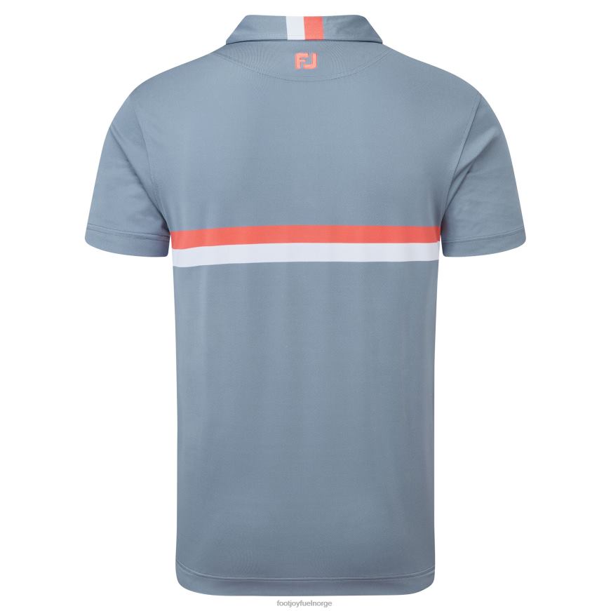 grå-oransje-hvit dobbelt brystbånd piké R6P2F104 grå-oransje-hvit Footjoy