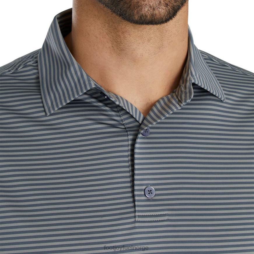 grå-røyk lisle feeder stripe selv krage R6P2F1850 grå-røyk Footjoy
