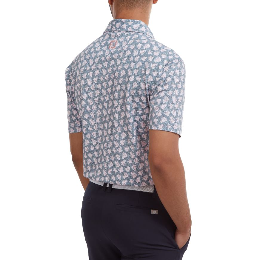 grå-rosa skygge palm print pique R6P2F95 grå-rosa Footjoy