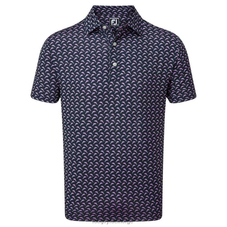 hoppende delfiner trykk Lisle marine-lilla R6P2F901 marine-lilla Footjoy