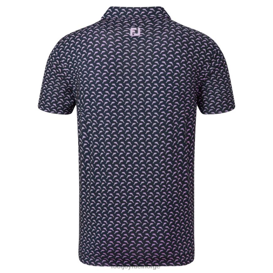 hoppende delfiner trykk Lisle marine-lilla R6P2F901 marine-lilla Footjoy