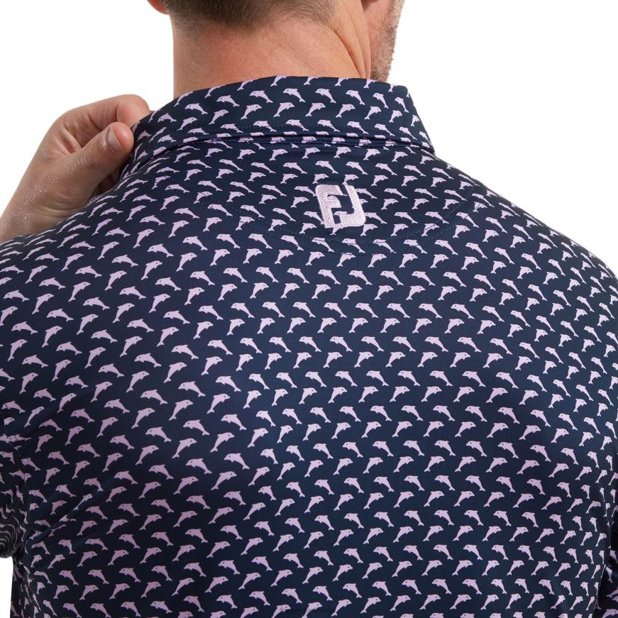 hoppende delfiner trykk Lisle marine-lilla R6P2F901 marine-lilla Footjoy