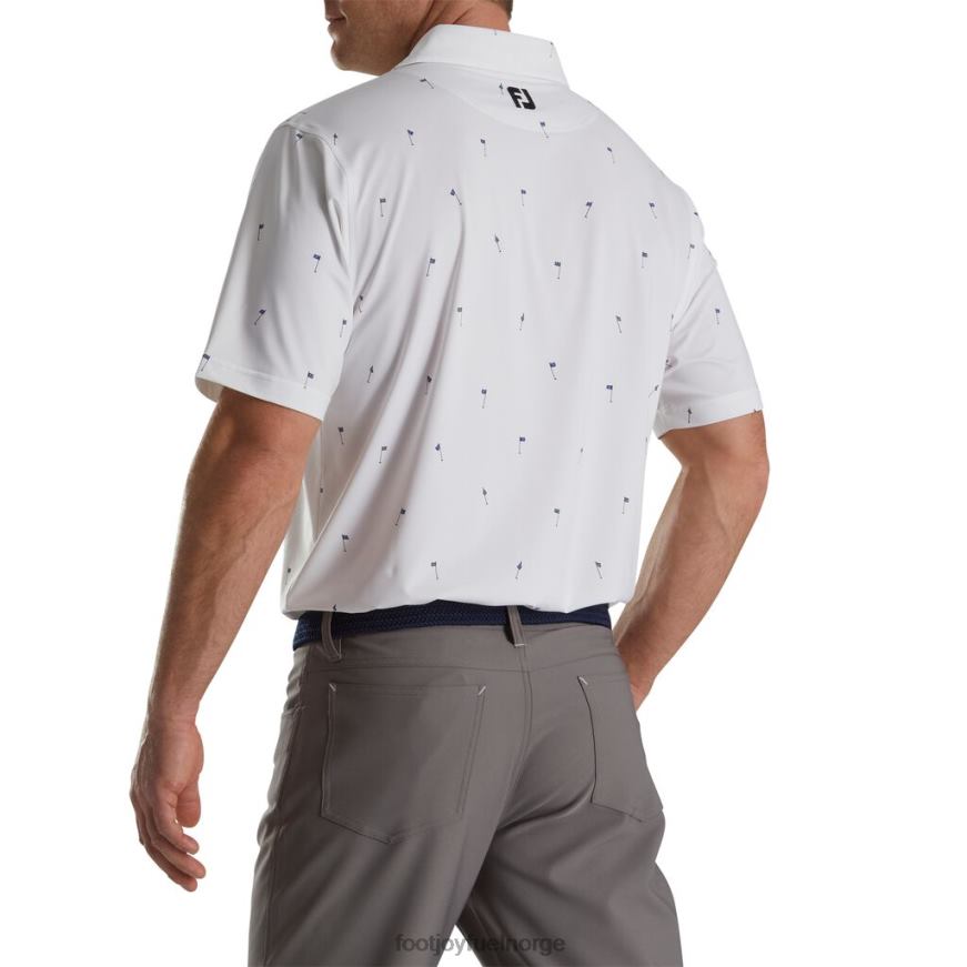 hvit 18 hulls print lisle self krage R6P2F2674 hvit Footjoy
