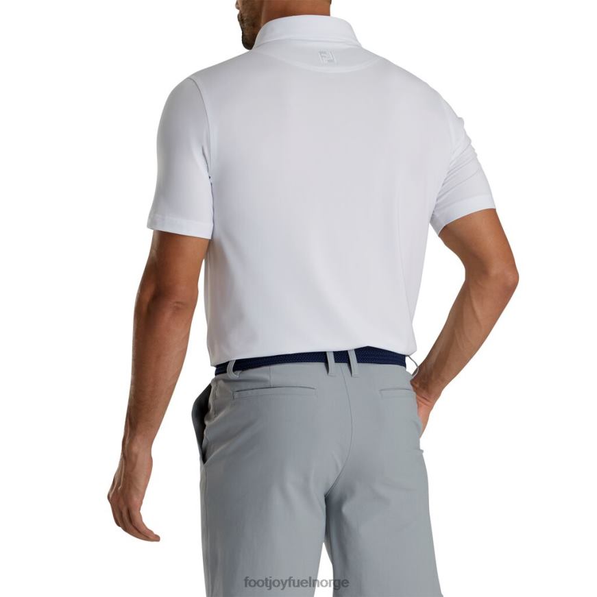 hvit atletisk passform solid lisle self krage R6P2F1872 hvit Footjoy