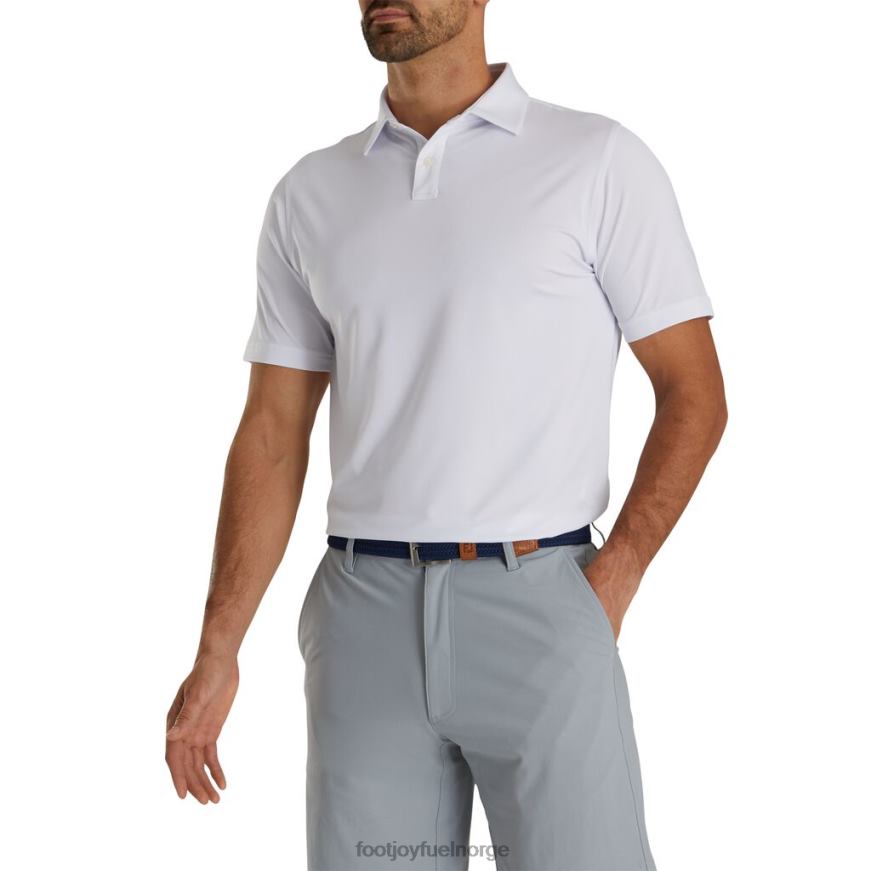 hvit atletisk passform solid lisle self krage R6P2F1872 hvit Footjoy