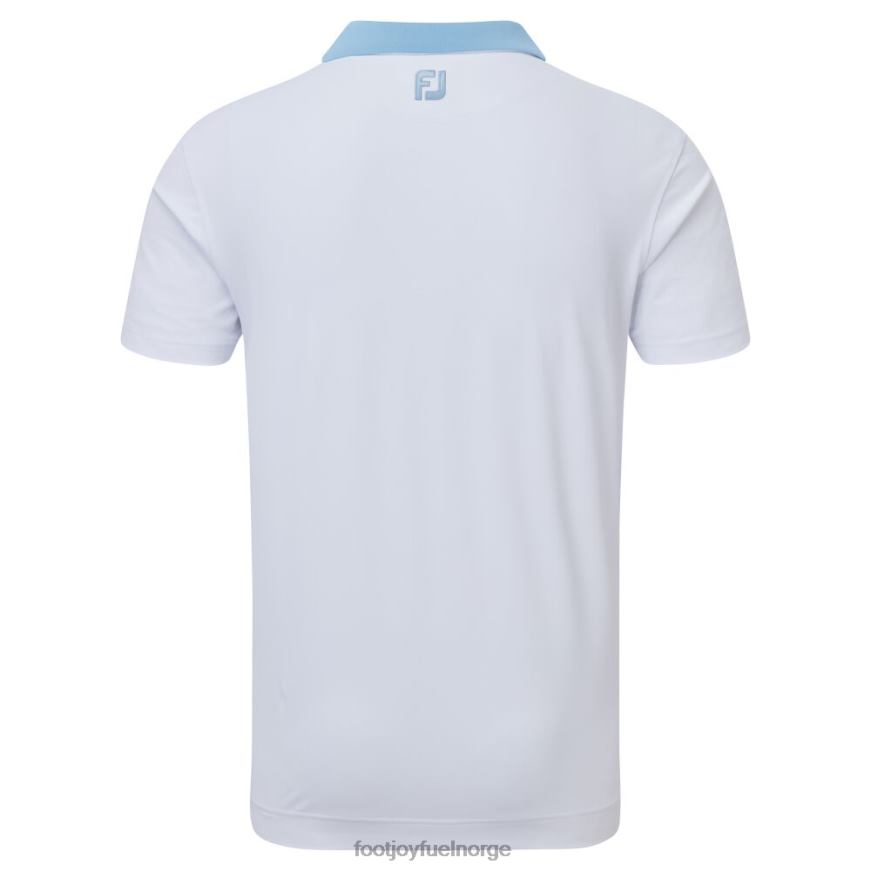 hvit-blå solid med stripe stolpe piké R6P2F137 hvit-blå Footjoy