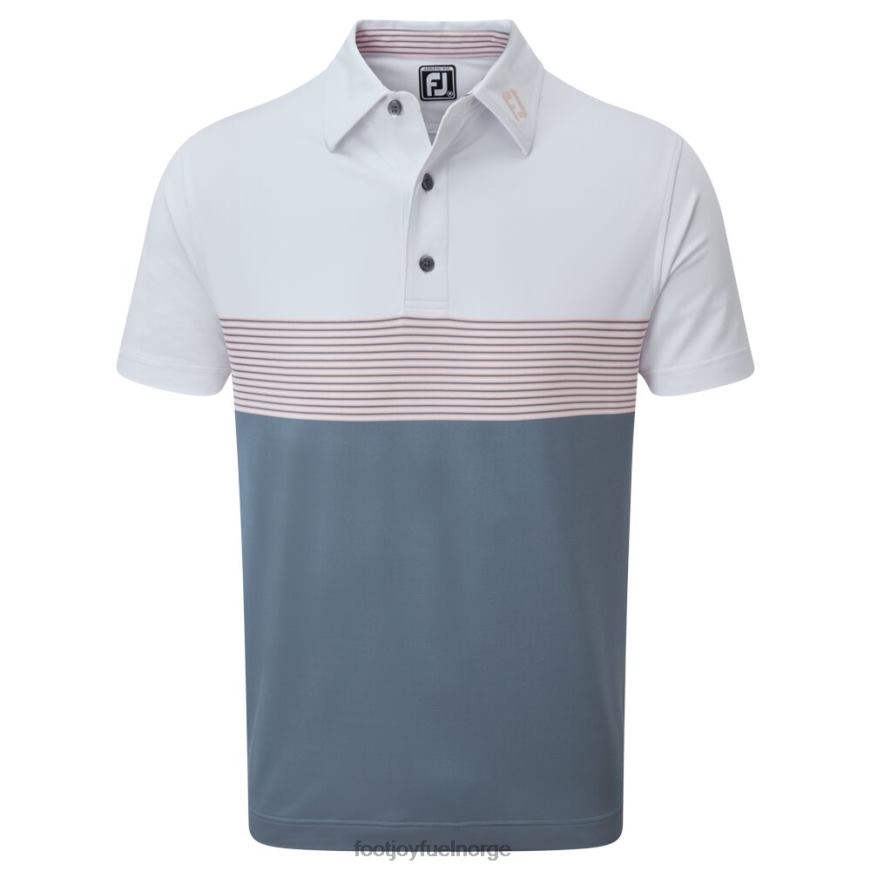 hvit-grå-rosa fargeblokk piké R6P2F126 hvit-grå-rosa Footjoy