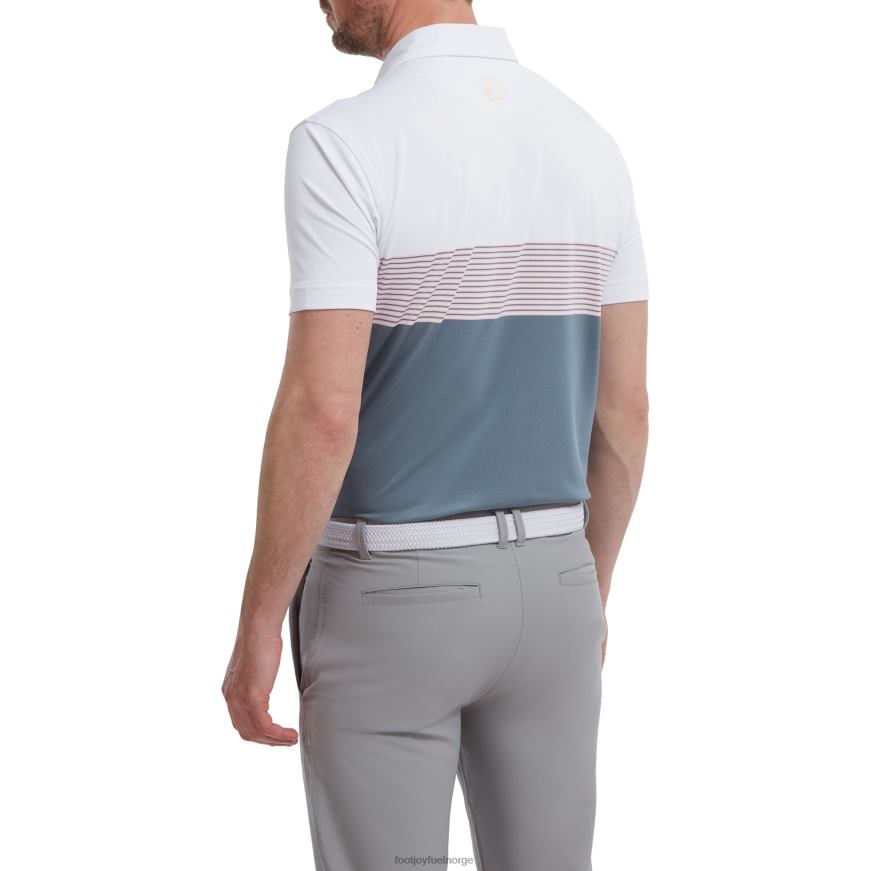 hvit-grå-rosa fargeblokk piké R6P2F126 hvit-grå-rosa Footjoy