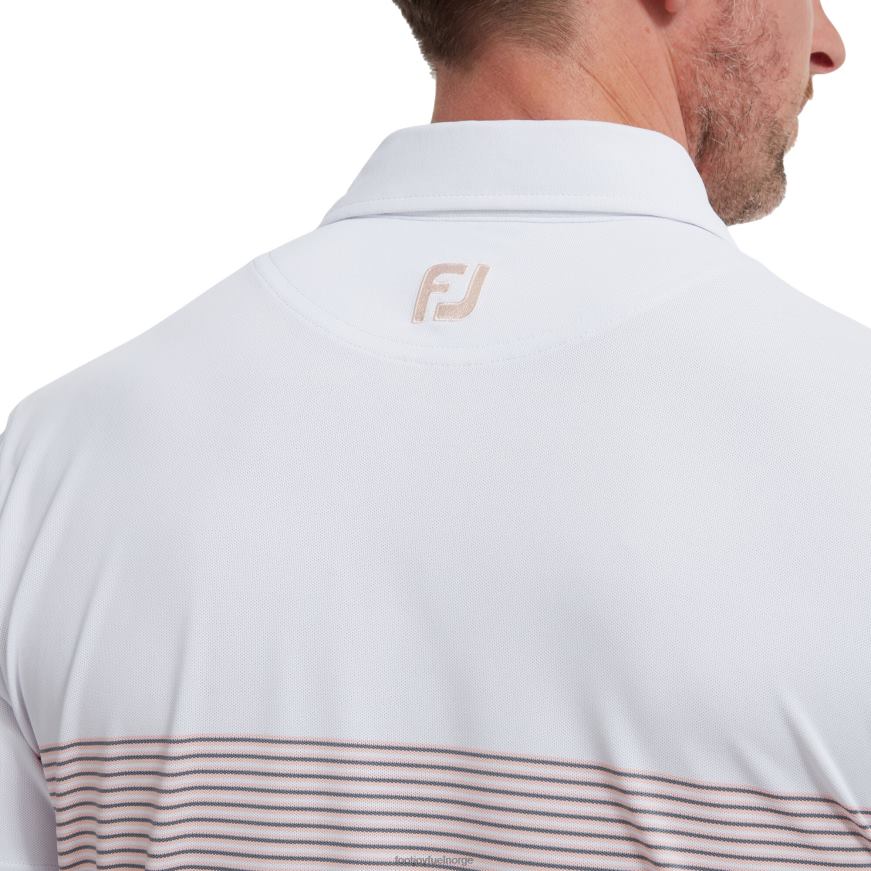 hvit-grå-rosa fargeblokk piké R6P2F938 hvit-grå-rosa Footjoy