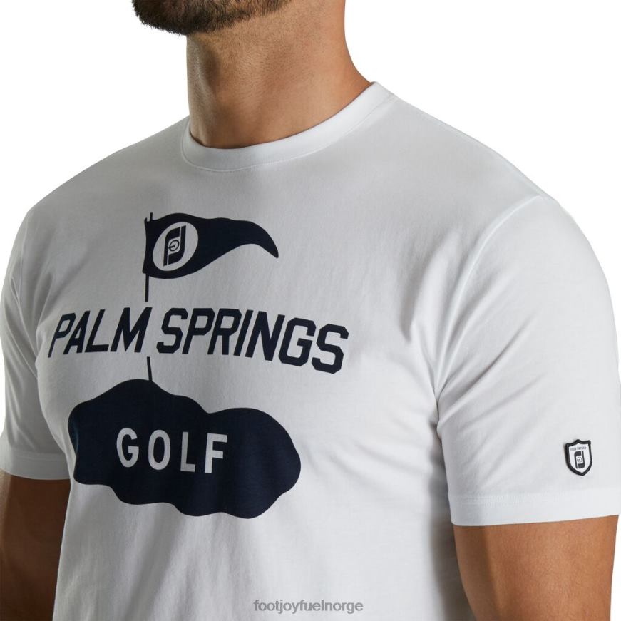hvit grafisk jersey t-skjorte R6P2F1783 hvit Footjoy