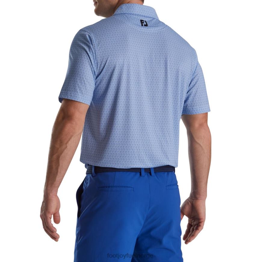 hvit-hav spiral linje print lisle self krage R6P2F1770 hvitt hav Footjoy