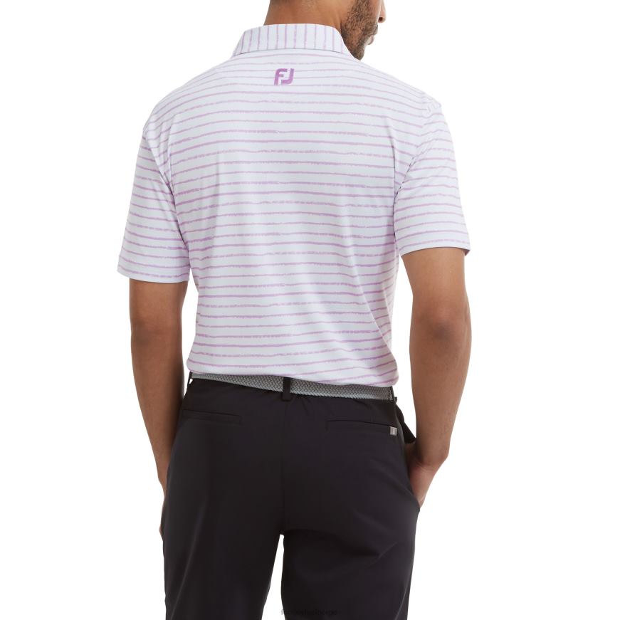 hvit-lavendel kritt lenke print piké R6P2F122 hvit-lavendel Footjoy