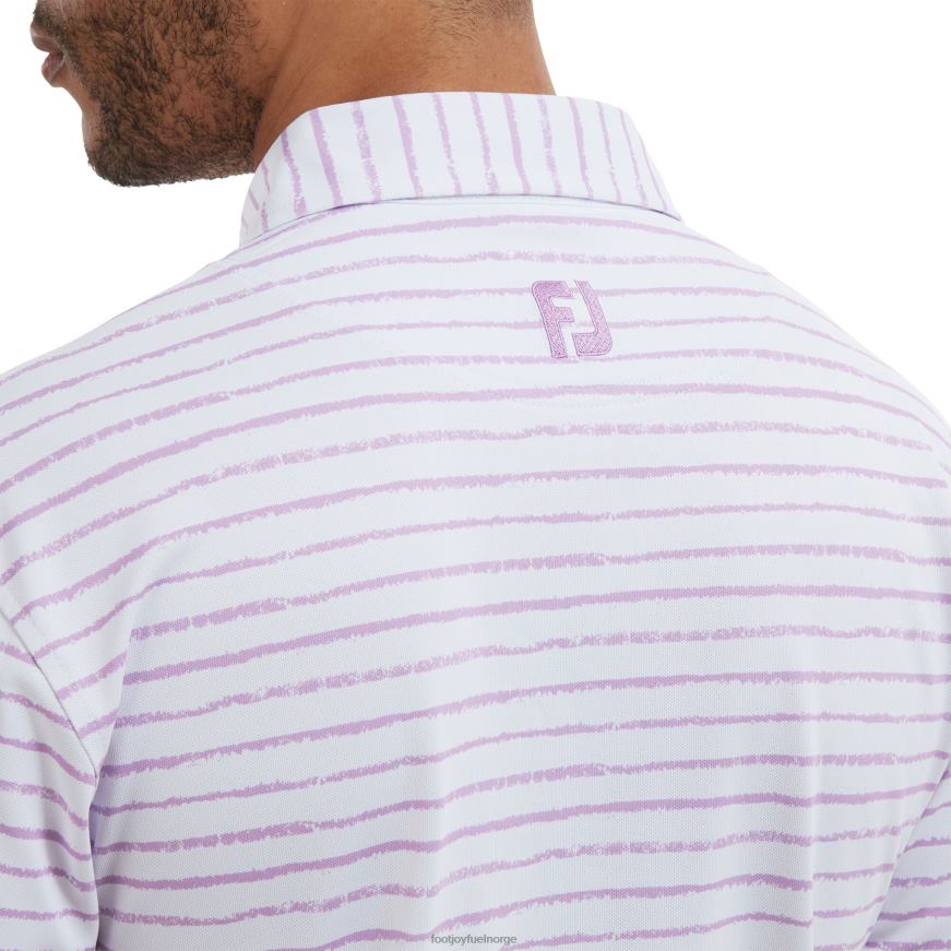 hvit-lavendel kritt lenke print piké R6P2F122 hvit-lavendel Footjoy