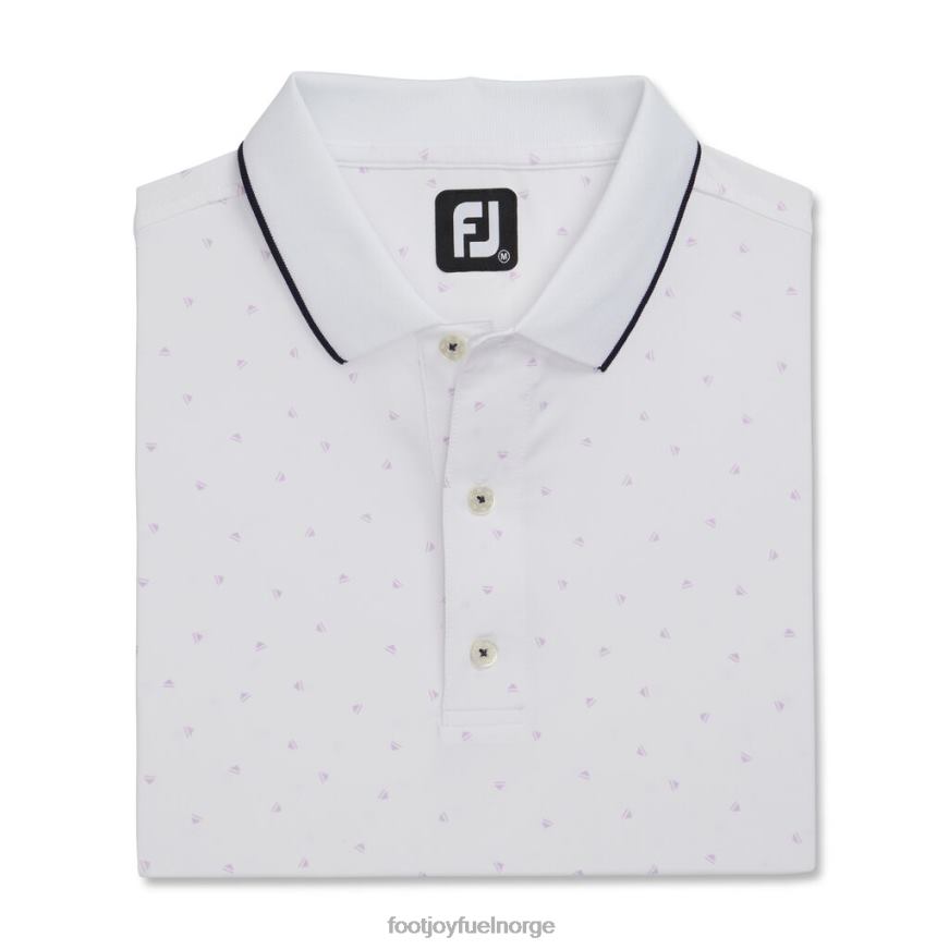hvit-lavendel push play print lisle strikket krage R6P2F1804 hvit-lavendel Footjoy