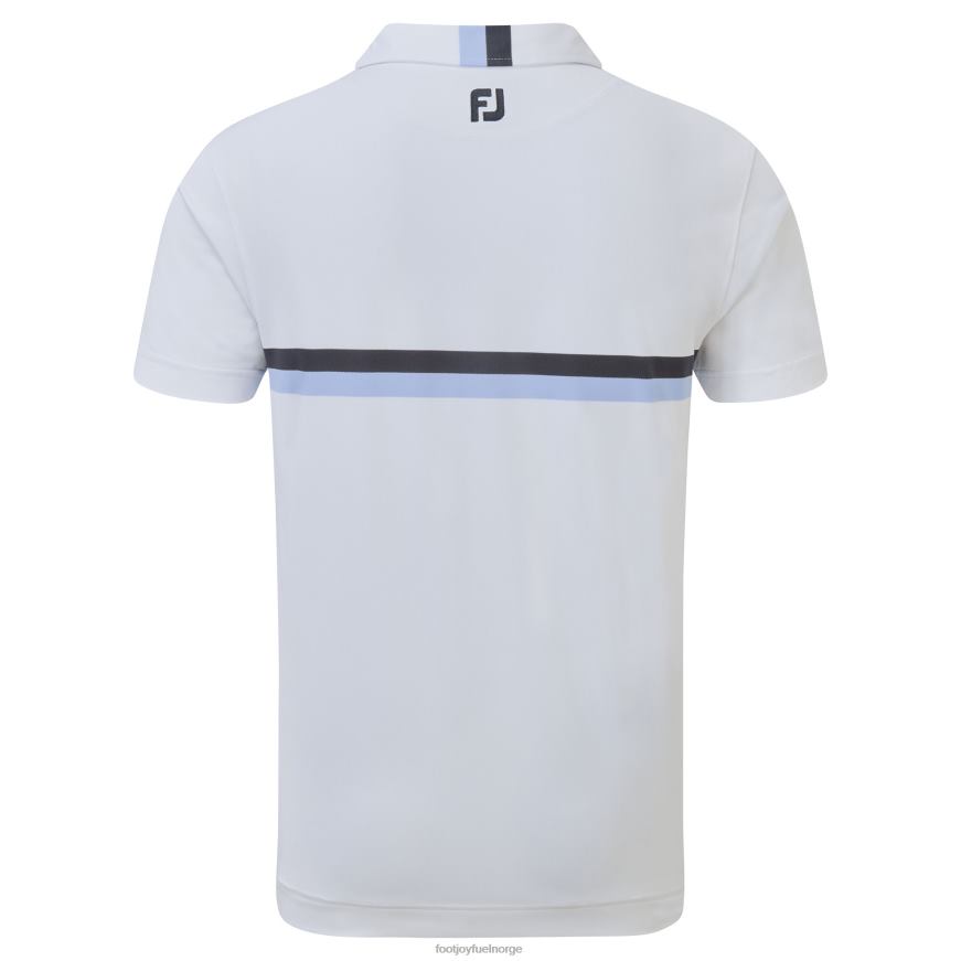 hvit-marineblå dobbelt brystbånd piké R6P2F143 hvit-marineblå Footjoy