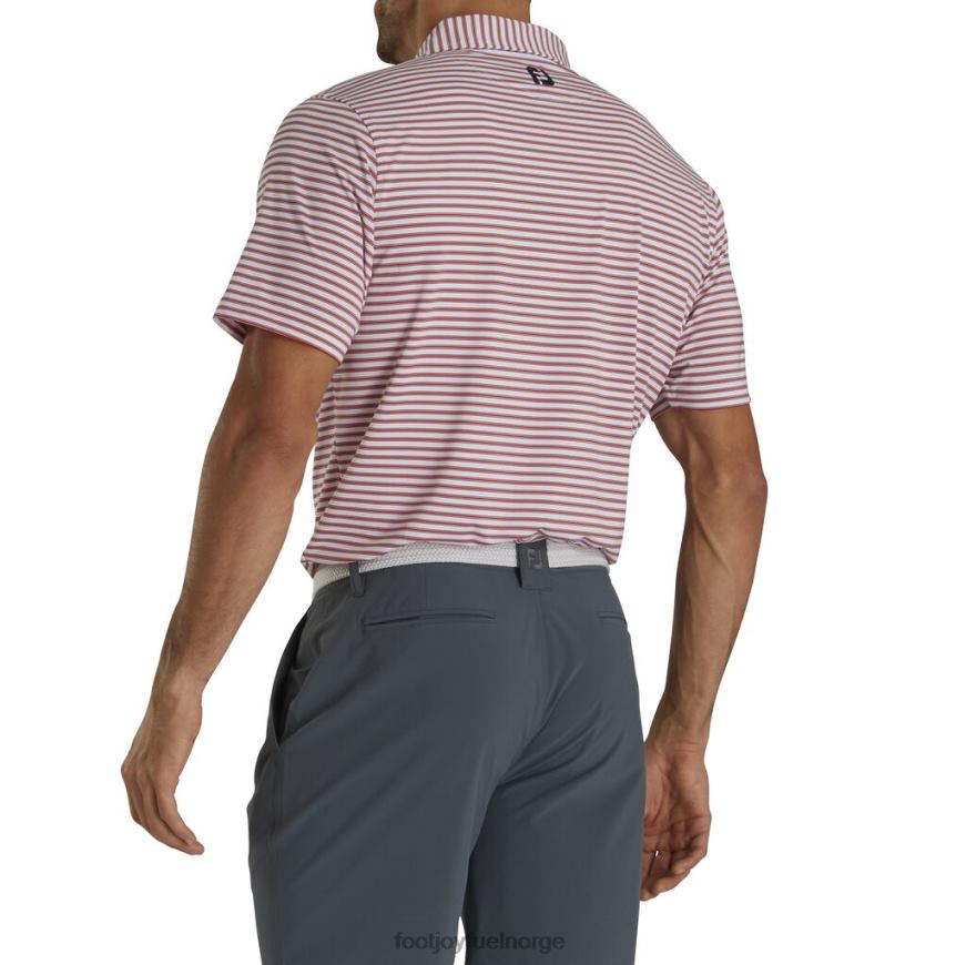 hvit-rød-marine stretch lisle nålestripe R6P2F1857 hvit-rød-marine Footjoy