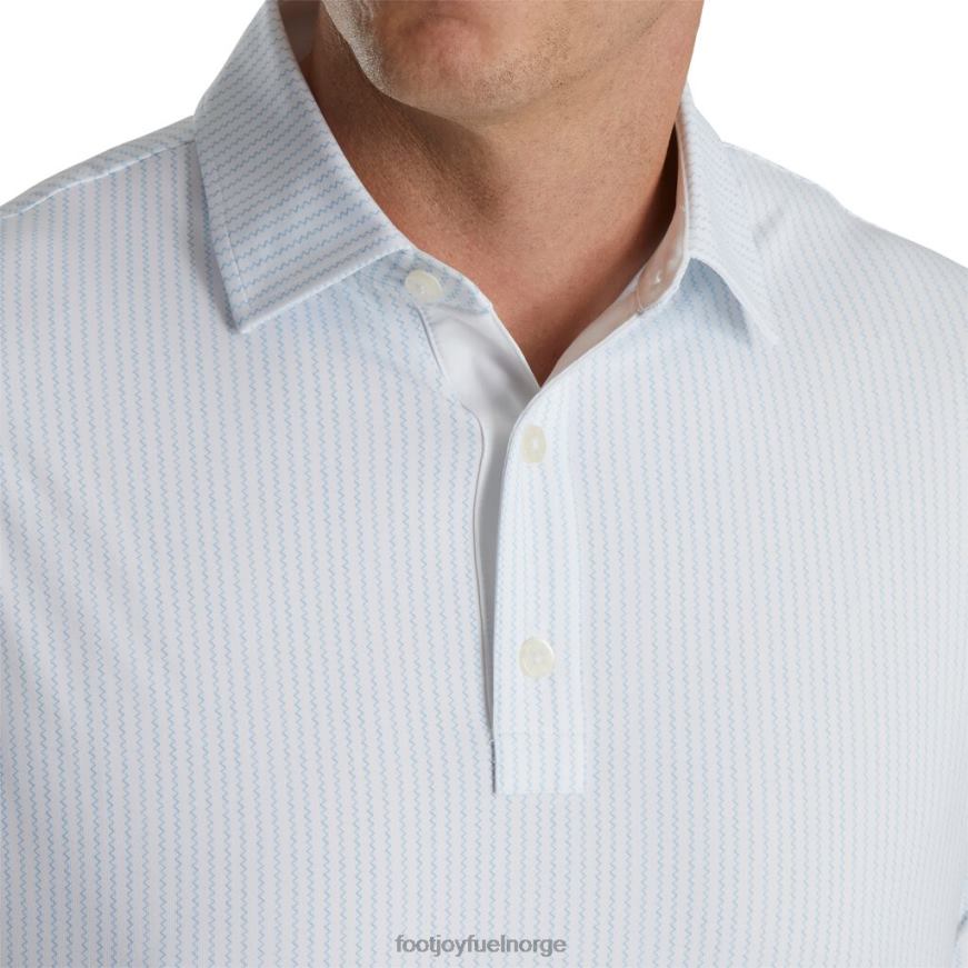 hvit-skumringsblå sikksakktrykk lisle selvkrage R6P2F1802 hvit-skumringsblå Footjoy
