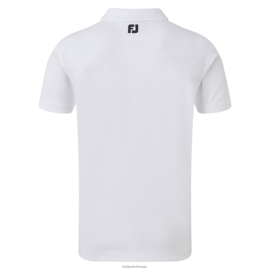 hvit stretch pique solid ribbestrikket krage R6P2F966 hvit Footjoy
