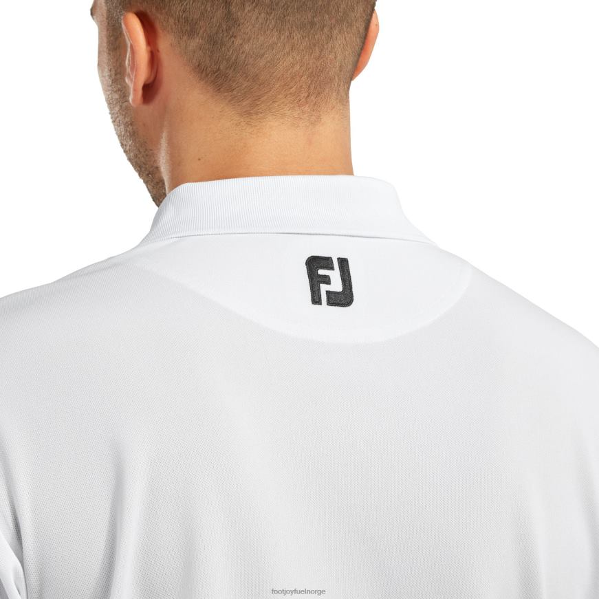 hvit stretch pique solid ribbestrikket krage R6P2F966 hvit Footjoy