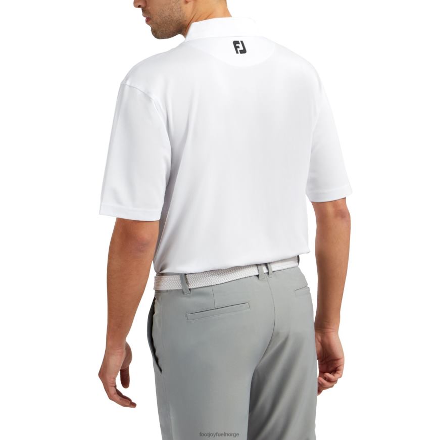 hvit stretch pique solid strikket krage R6P2F161 hvit Footjoy