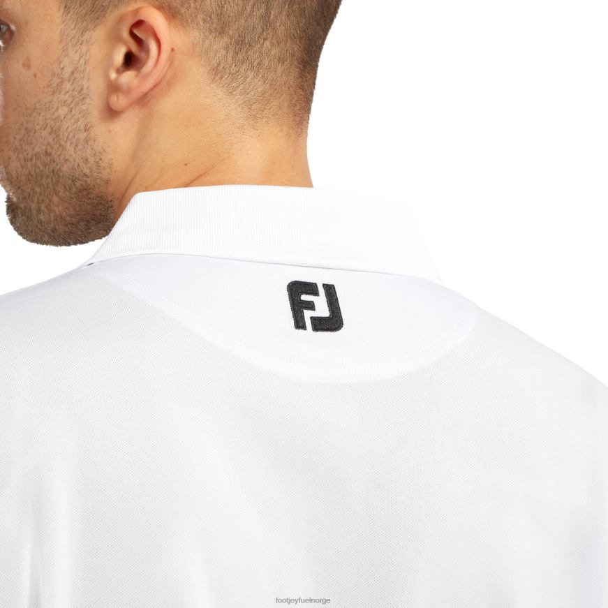 hvit stretch pique solid strikket krage R6P2F161 hvit Footjoy