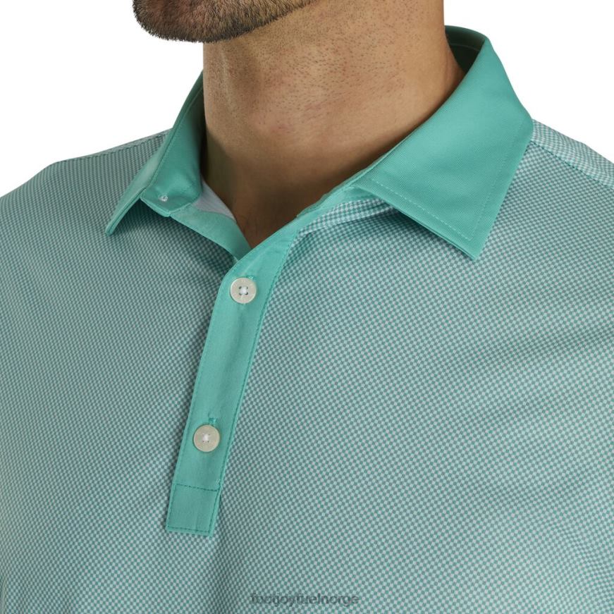 jade-hvit stretch lisle mini rutetrykk R6P2F1928 jade-hvit Footjoy