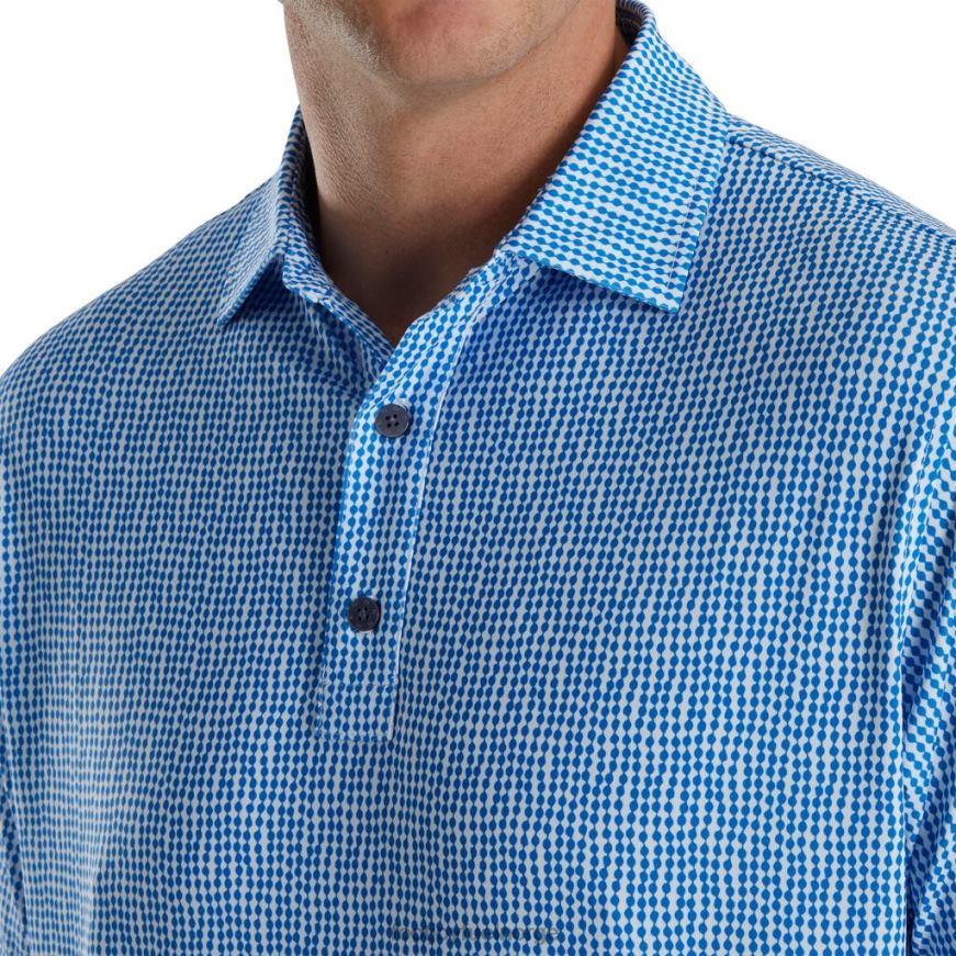 kongelig-hvit perlekjedetrykk lisle selvkrage R6P2F1828 kongelig-hvit Footjoy