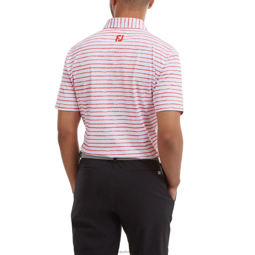 krittlenketrykk piké hvit-oransje R6P2F121 hvit-oransje Footjoy