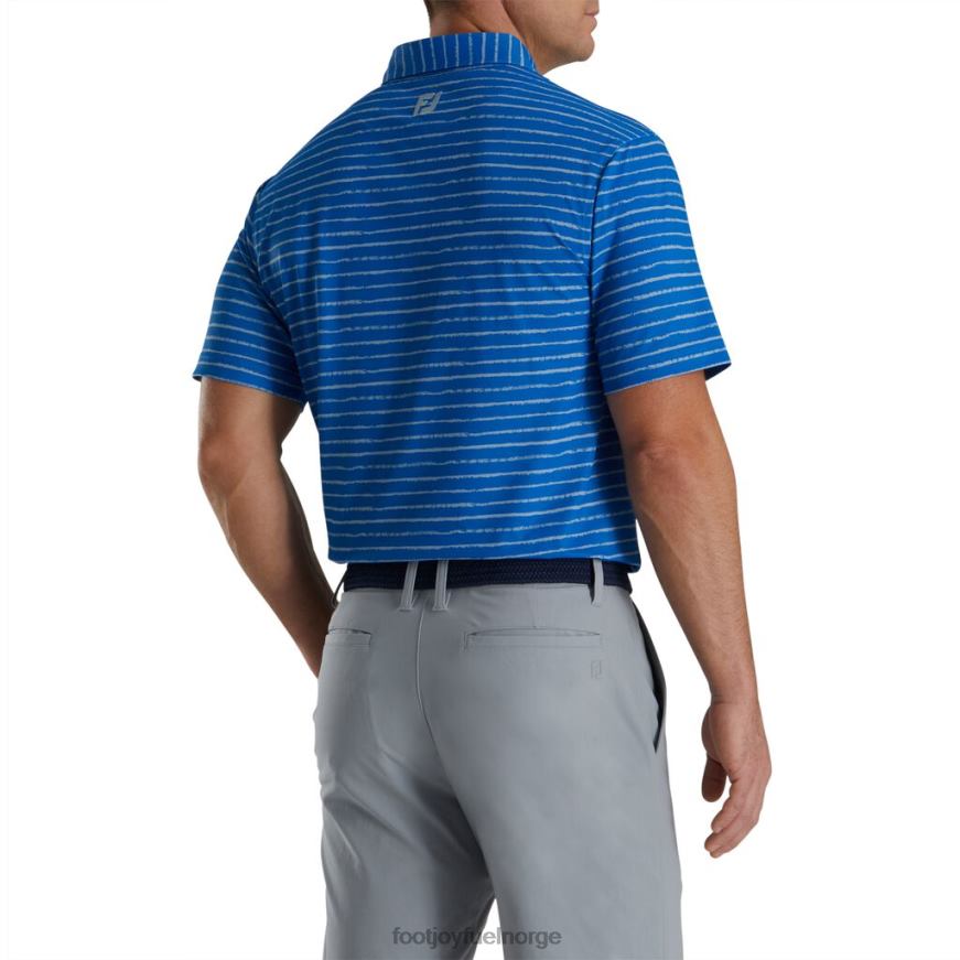 krittlinjetrykk stretch pique self krage royal-dove grå R6P2F1821 kongedue grå Footjoy