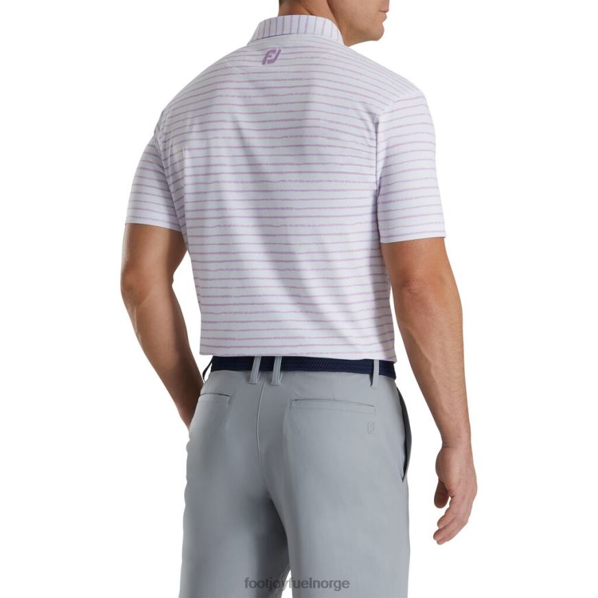 krittlinjetrykk stretch pique selvkrage hvit-lavendel R6P2F1823 hvit-lavendel Footjoy
