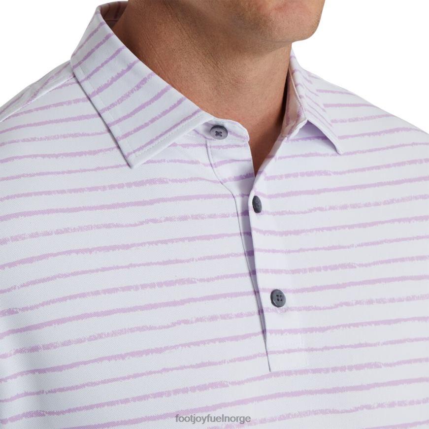 krittlinjetrykk stretch pique selvkrage hvit-lavendel R6P2F1823 hvit-lavendel Footjoy