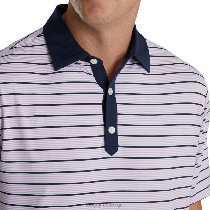 lavendel-hvit-marine aksent stripe lisle self krage R6P2F1831 lavendel-hvit-marine Footjoy
