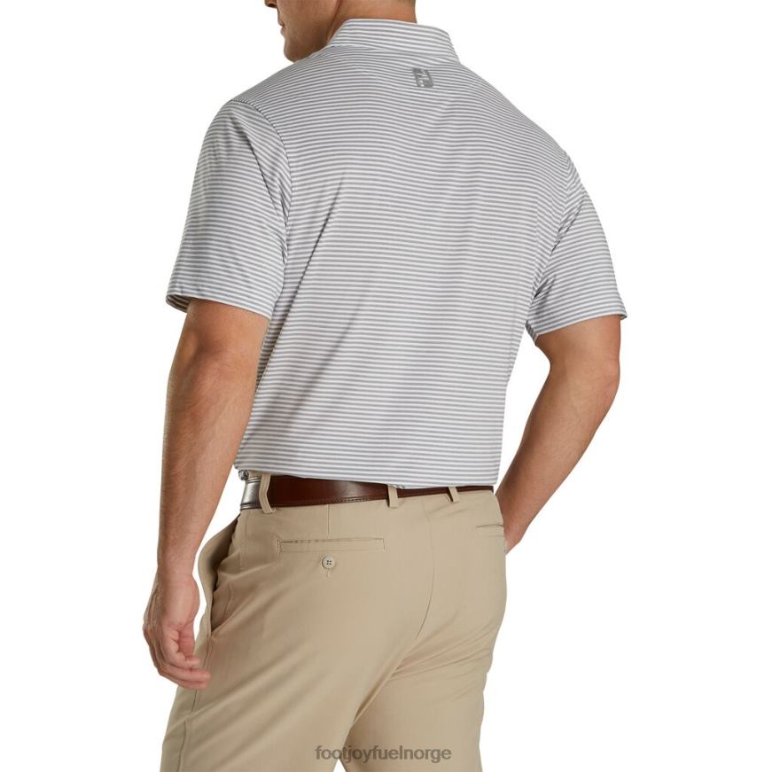 lisle feeder stripe selvkrage lyng gråhvit R6P2F2705 lyng gråhvit Footjoy