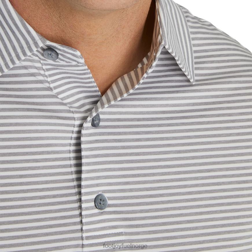 lisle feeder stripe selvkrage lyng gråhvit R6P2F2705 lyng gråhvit Footjoy