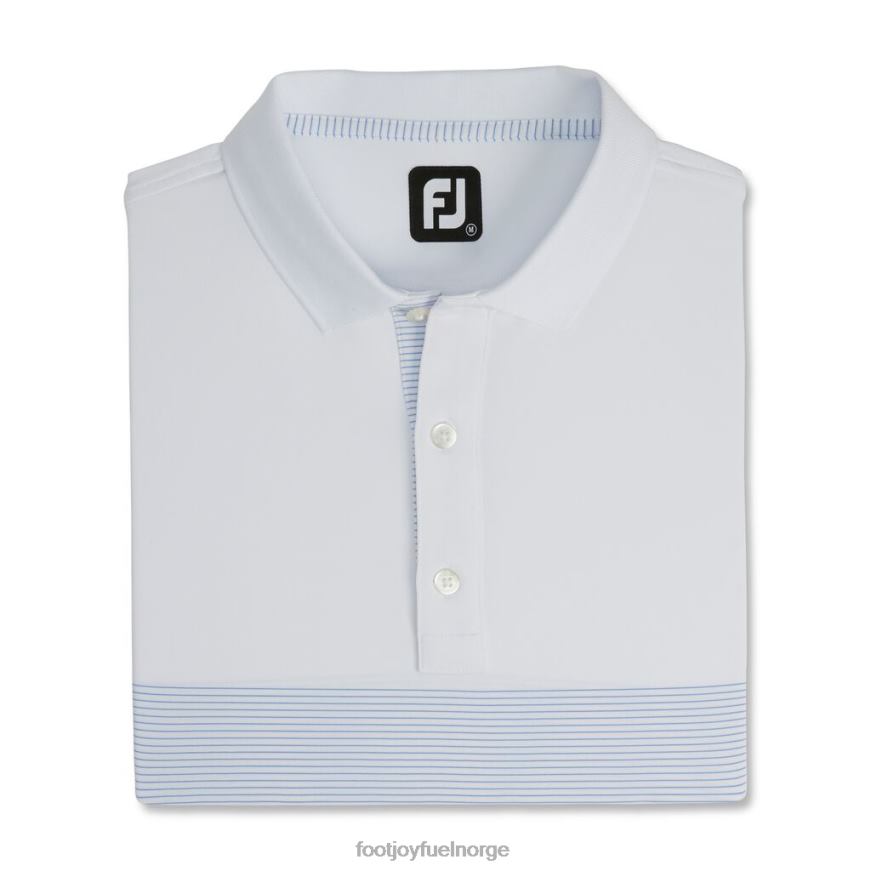 lisle konstruert pin stripe selvkrage hvit-kongelig R6P2F1910 hvit-kongelig Footjoy