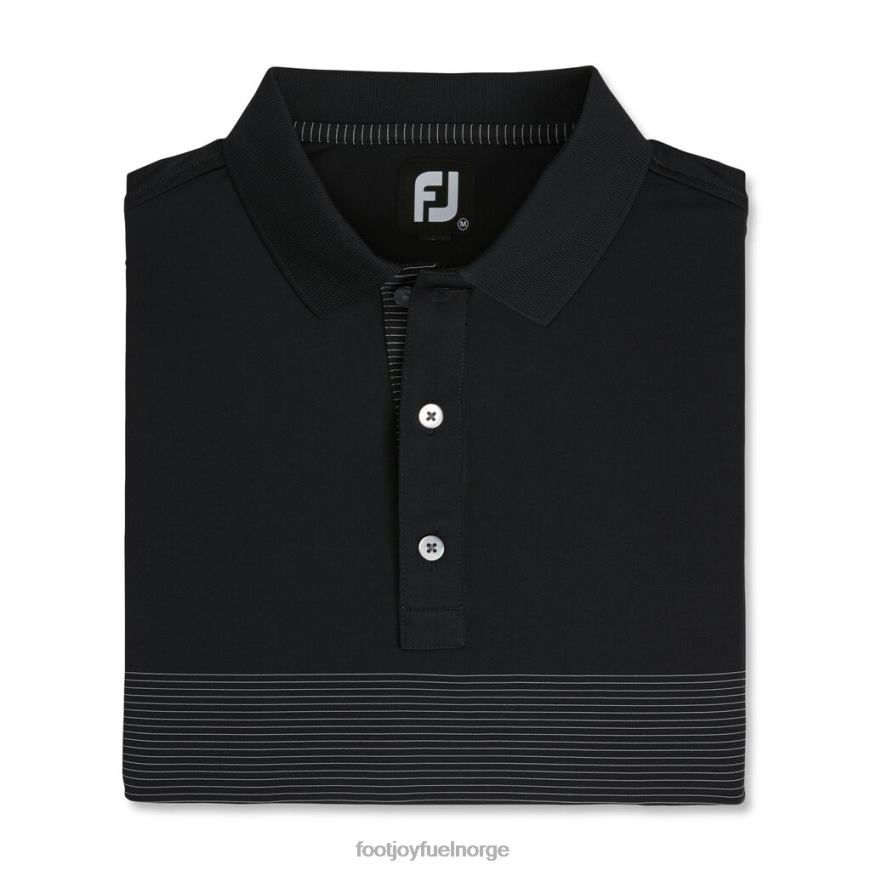 lisle konstruert pin stripe selvkrage svart-grå R6P2F1913 svart-grå Footjoy