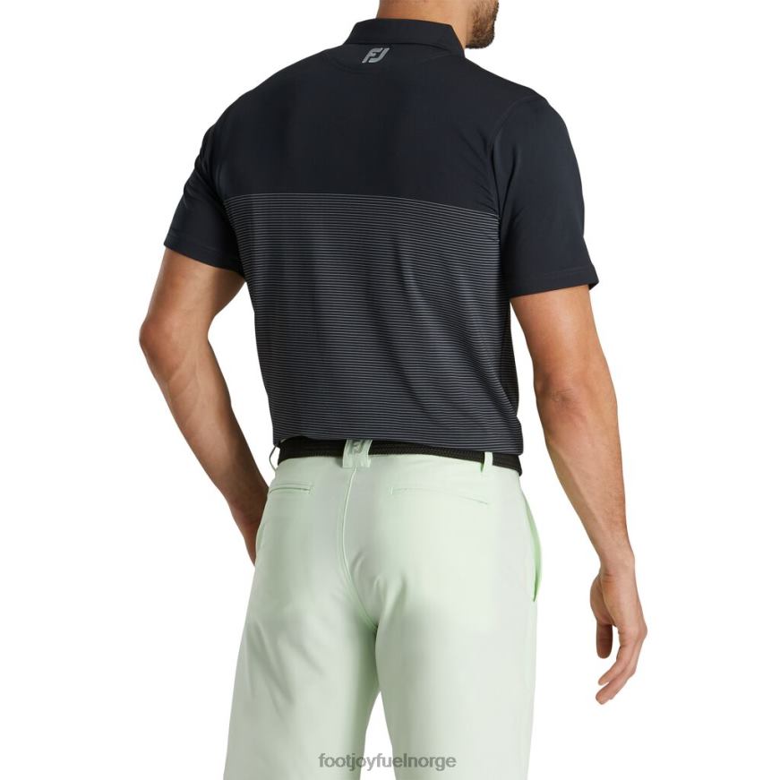 lisle konstruert pin stripe selvkrage svart-grå R6P2F1913 svart-grå Footjoy