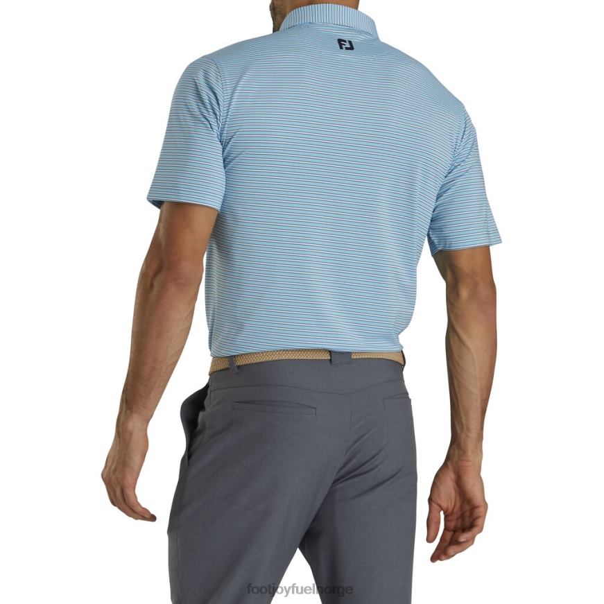 lys blå-hvit-marine stretch lisle nålestripe R6P2F1858 lys blå-hvit-marine Footjoy