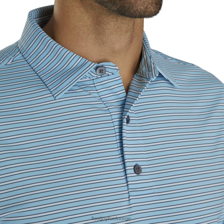 lys blå-hvit-marine stretch lisle nålestripe R6P2F1858 lys blå-hvit-marine Footjoy