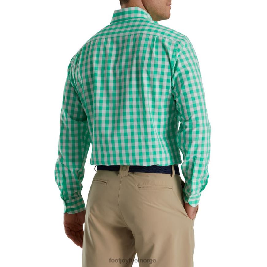lys sjøgrønn-hvit stretchvevd gingham R6P2F1904 lys sjøgrønn-hvit Footjoy